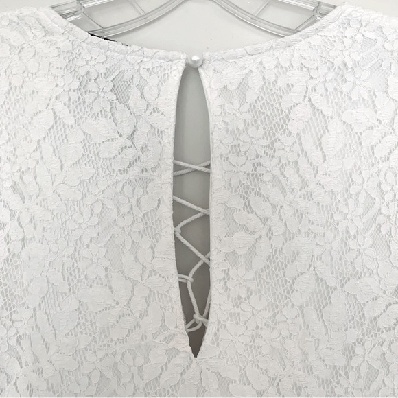 LUC-CE White Lace Skater Dress - Picture 9 of 15
